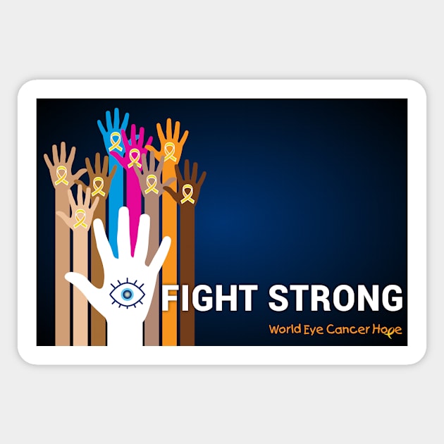 WE C Hope - Eye Fight Strong Sticker by World Eye Cancer Hope